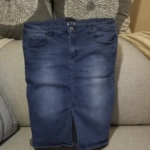 Long jean skirt. Size 12 women's